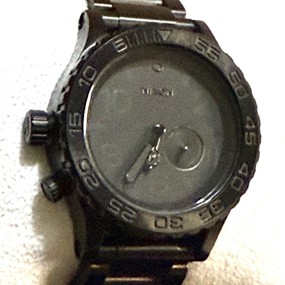 NIXON  “42-20” Black Out Minimize Date Designer Sport Watch